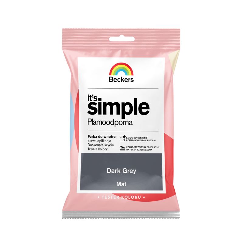 Tester farby kolorowej Beckers It's Simple dark grey 0,05 l