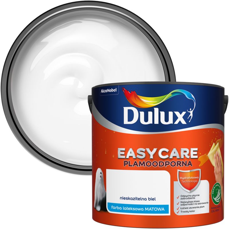 Farba Dulux EasyCare nieskazitelna biel 2,5 l
