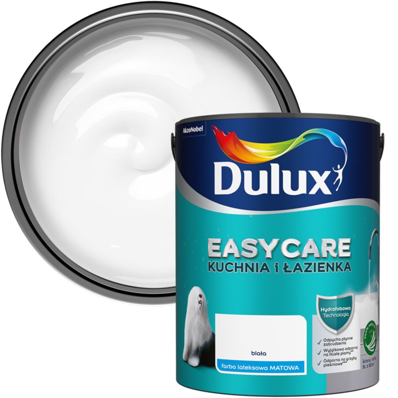 Farba Dulux EasyCare Kuchnia i Łazienka biała 5 l