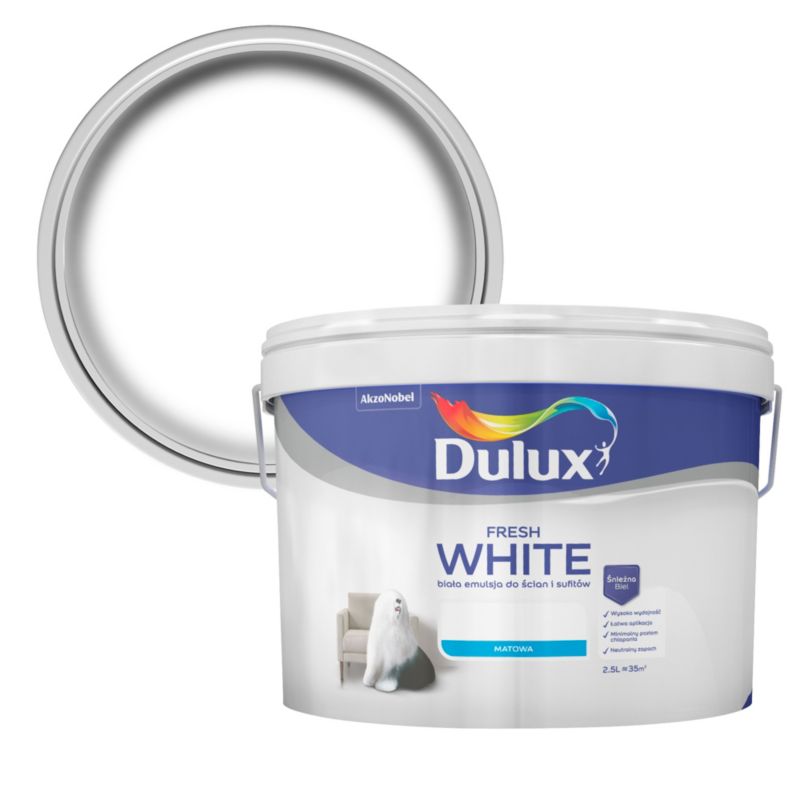 Farba Dulux Fresh White 2,5 l
