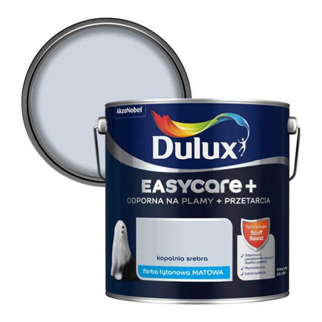 Farba Dulux EasyCare+ kopalnia srebra 2,5L
