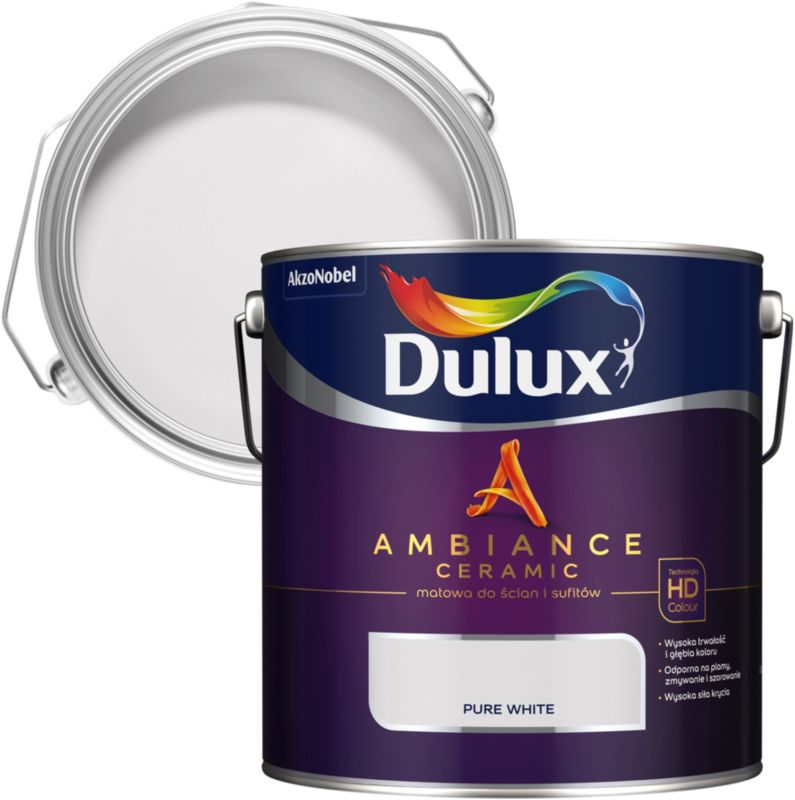 Farba Dulux Ambiance Ceramic pure white 2,5 l