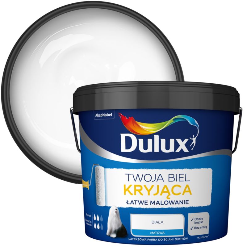 Farba Dulux Twoja biel kryjąca 9 l