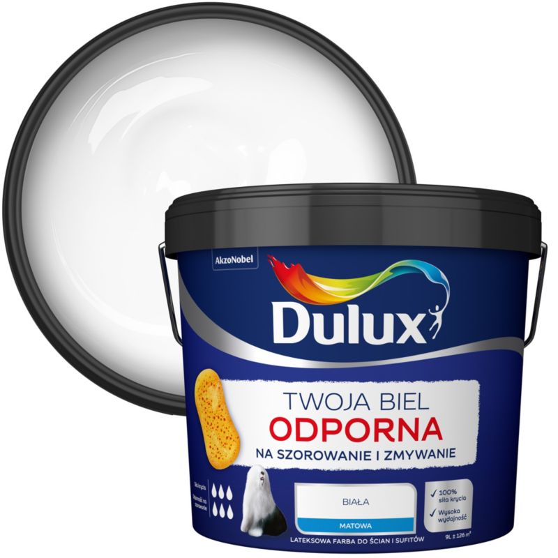Farba Dulux Twoja biel odporna 9 l
