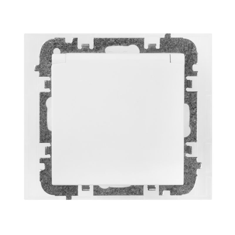 Gniazdo pojedyncze E P Elektro-Plast Vestra IP44 białe