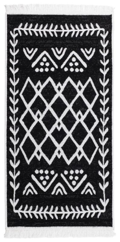 Dywan Pled 60 x 120 cm romby czarny