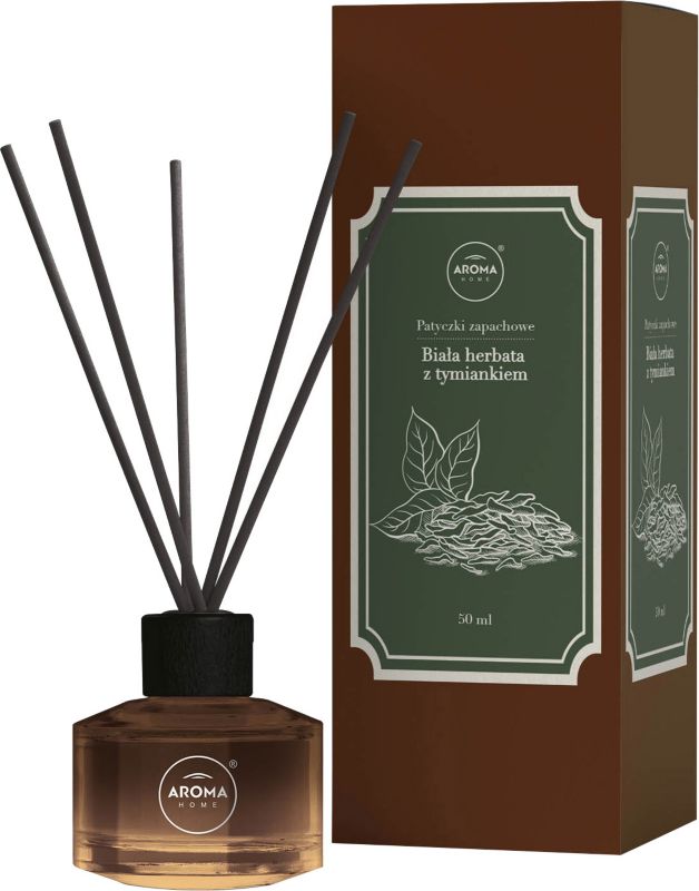 Patyczki Aroma Home Herbarium biała herbata z tymiankiem 100 ml
