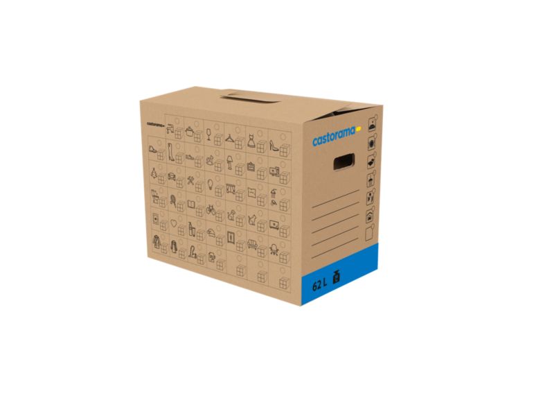 Pudło przeprowadzkowe Casto 60l 50 x 31 x 40 cm szare
