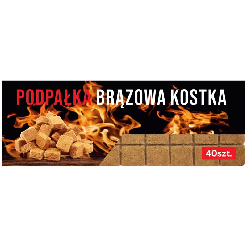 Podpałka kostka brązowa 40 szt.