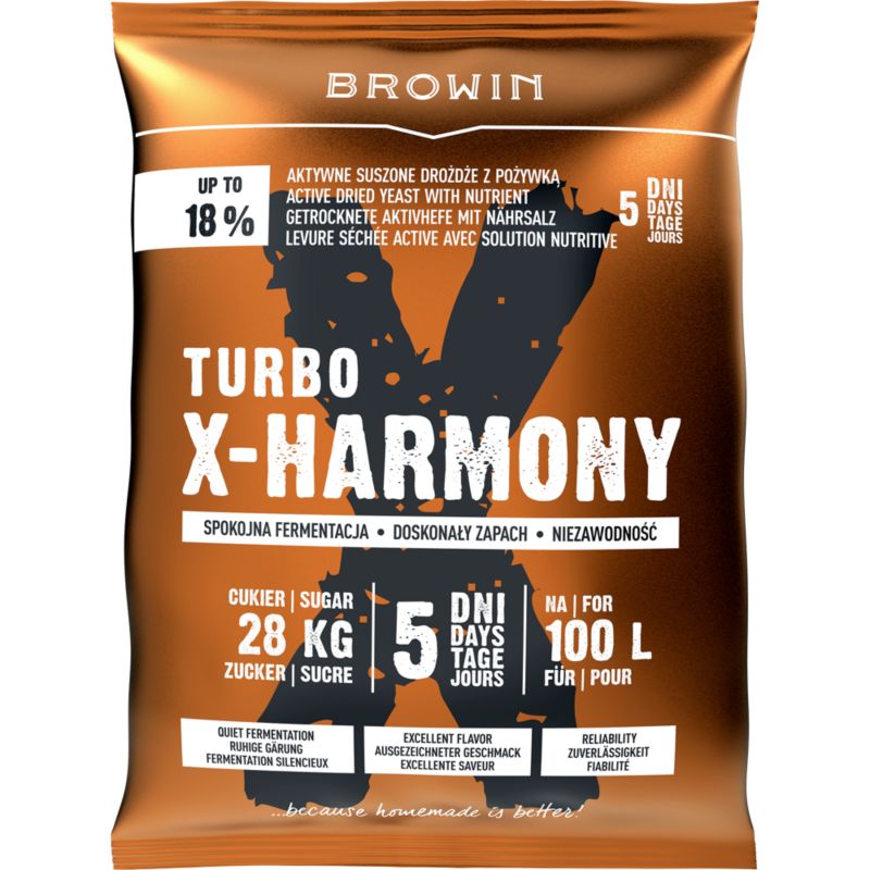 Drożdże Turbo X-Harmony 100 l 360 g