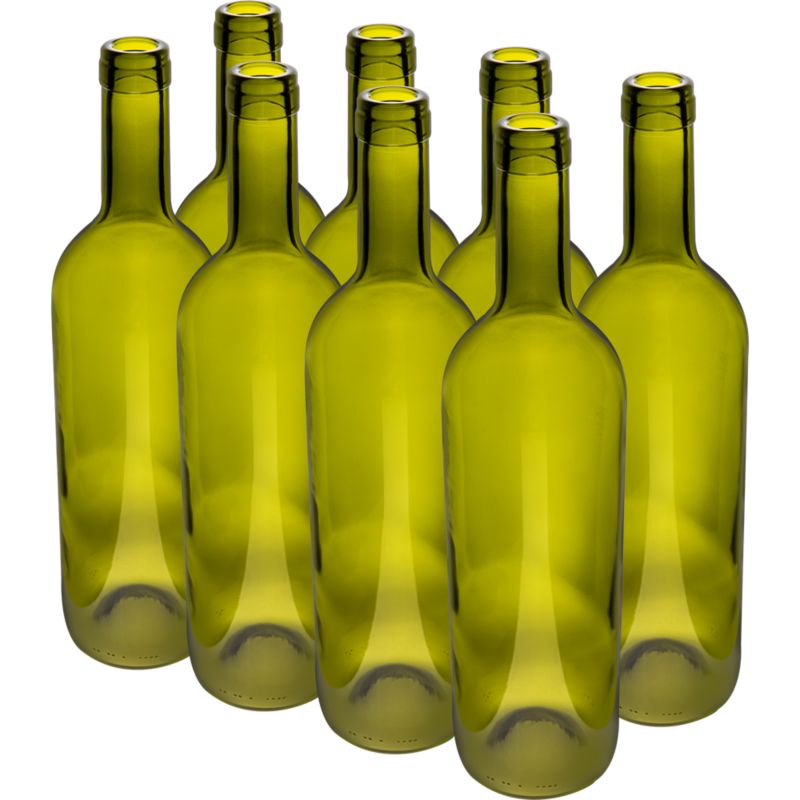 Butelka oliwkowa na wino 750 ml 8 szt.
