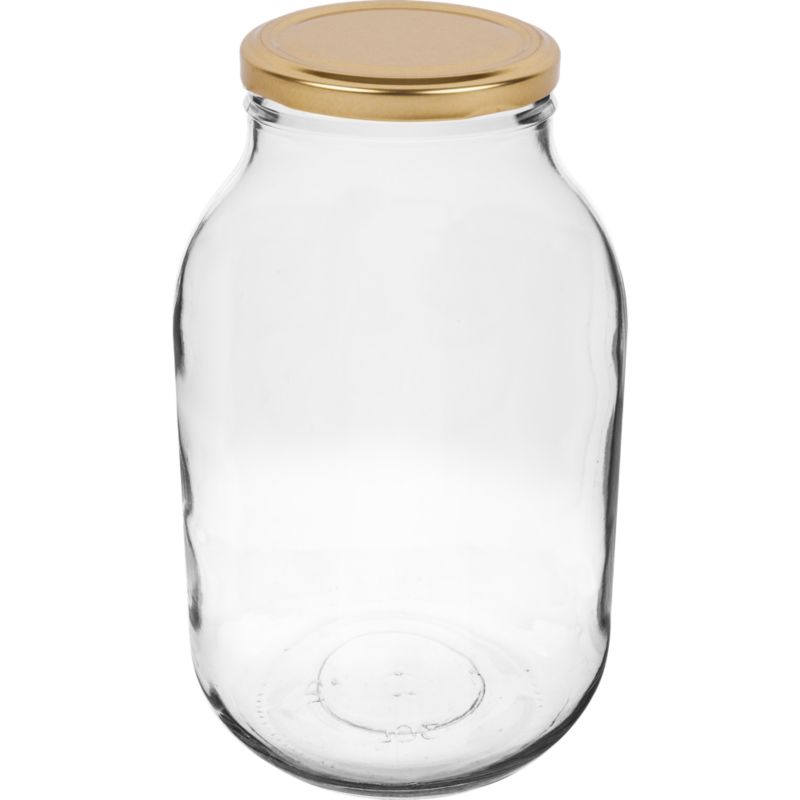 Słoik ze złotą zakrętką fi 100 mm 3 l