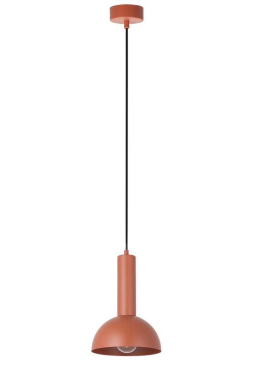 Lampa wisząca Witrum kopuła 1-punktowa E27 ceglana