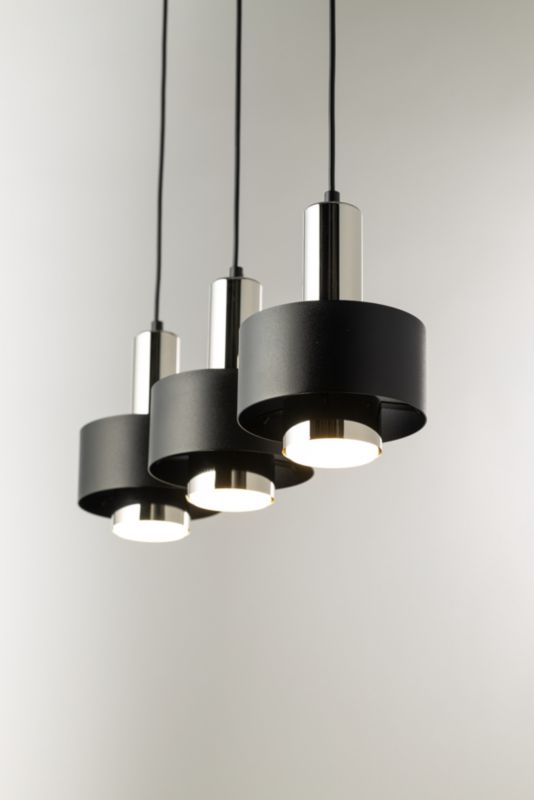 Lampa wisząca Rif Lux 3-punktowa GX52 czarno / srebrna