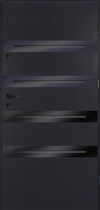 Drzwi zewnętrzne O.K. Doors Maia black 90 prawe antracyt