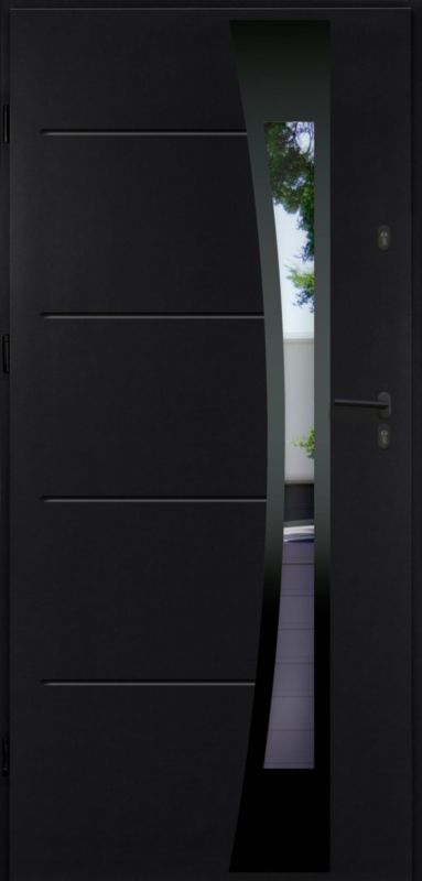 Drzwi zewnętrzne Afrodyta black 90 lewe antracyt
