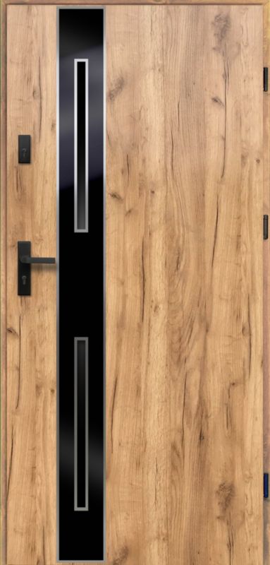 Drzwi zewnętrzne Thalia black dąb grand 90 prawe