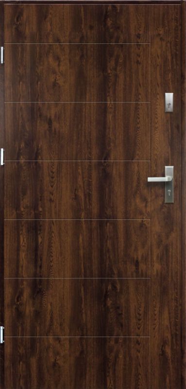 Drzwi zewnętrzne Hektor 80 lewe orzech