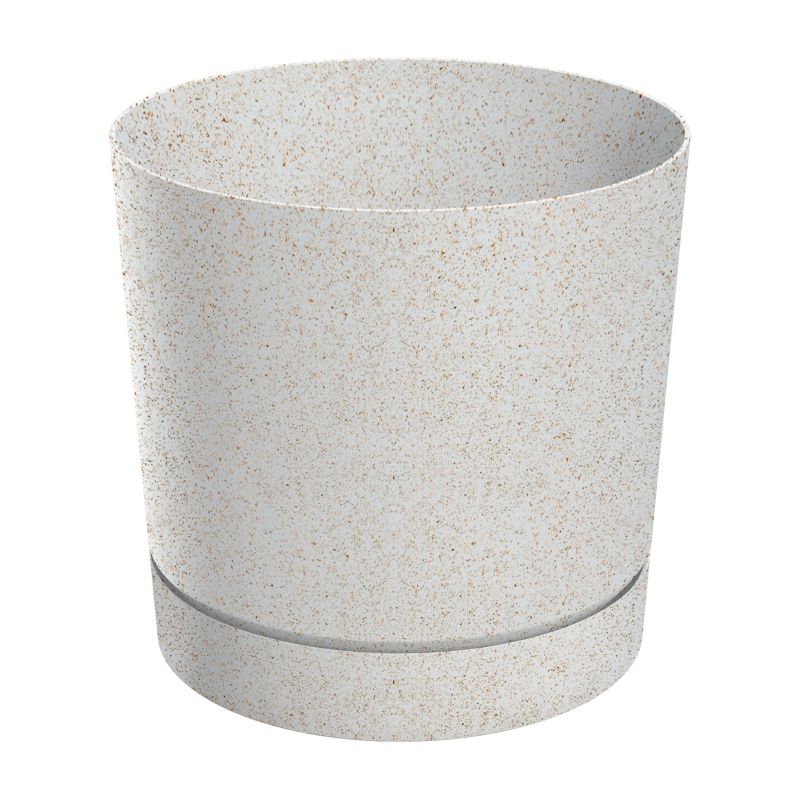 Doniczka Prosperplast Tubo P Eco Wood 15 cm biała