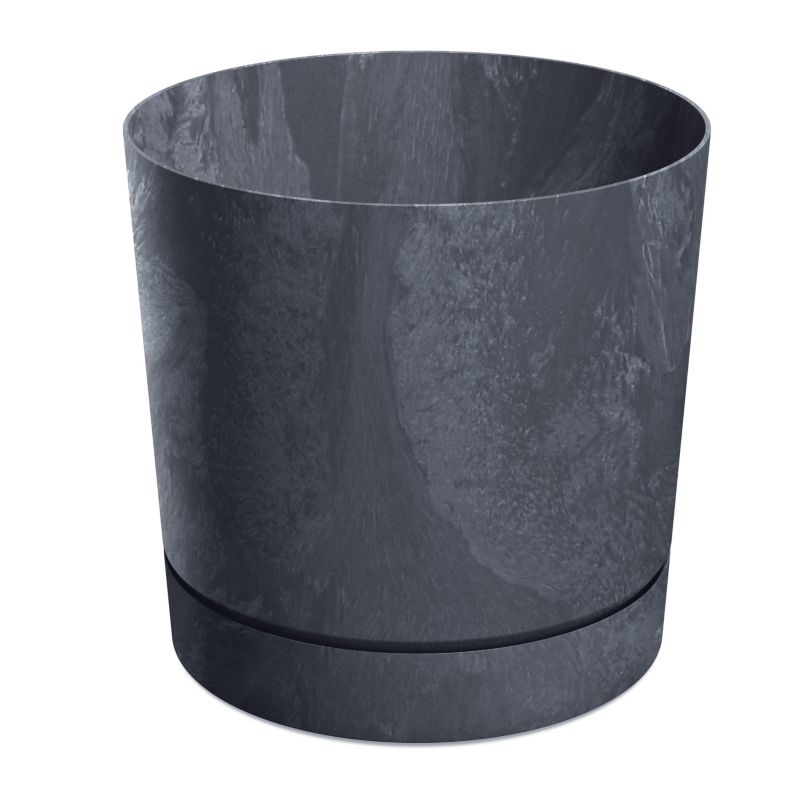 Doniczka Prosperplast Tubo P Beton Effect 24 cm antracyt