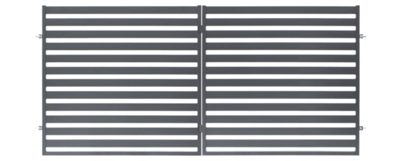 Brama dwuskrzydłowa Polbram Steel Group Lara 300 x 154 cm stal ocynk antracyt