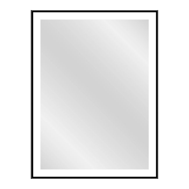 Lustro prostokątne Dubiel Vitrum Logan 60 x 80 cm w ramie czarne