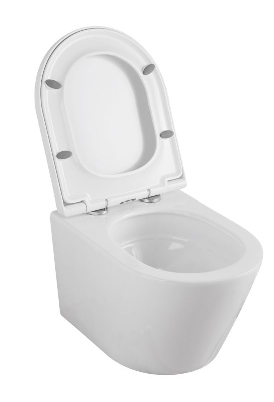 Miska wisząca Volta Cycleon bezkołnierzowa z deską wolnoopadającą z duroplastu