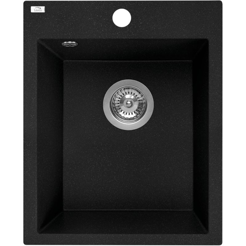 Zlewozmywak granitowy Laveo One czarny monochromatyczny