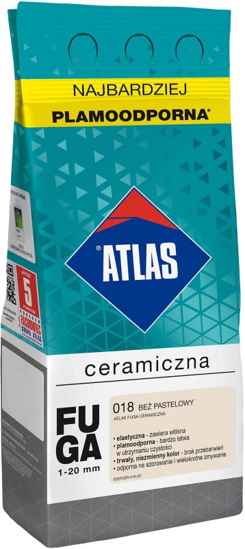 Fuga ceramiczna Atlas 018 beż pastelowy 2 kg