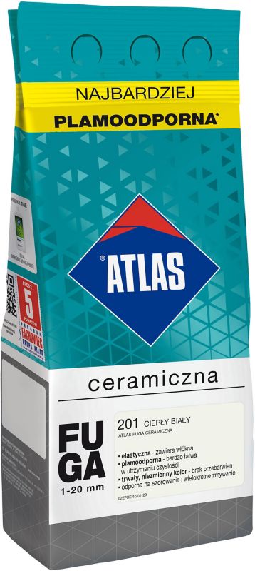 Fuga ceramiczna Atlas 201 ciepły biały 2 kg