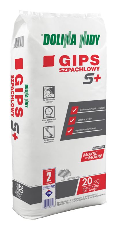 Gips szpachlowy Dolina Nidy S+ 20 kg