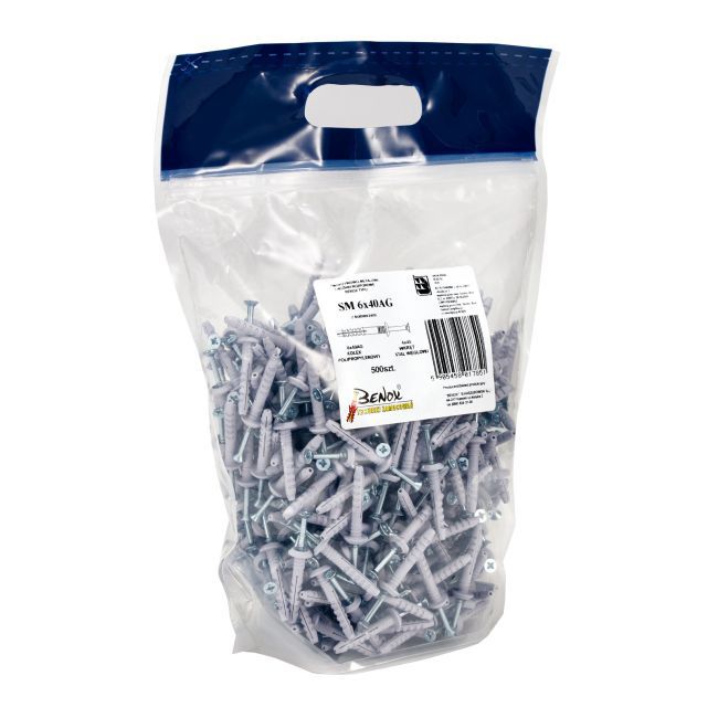 Kołek szybkiego montażu Benox A 6 x 60 mm jumbo pack 350 szt.
