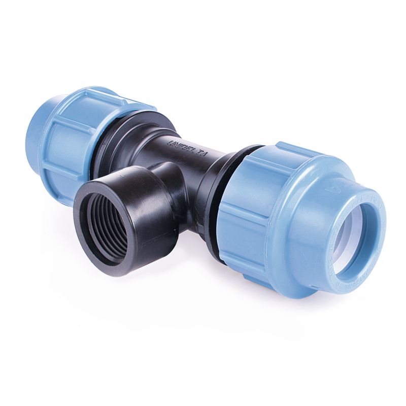 Trójnik PE Pipelife z gwintem wewnętrznym 25 mm x 3/4" x 25 mm