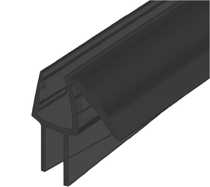 Uszczelka okapnik z progiem Hytti 6 mm czarna