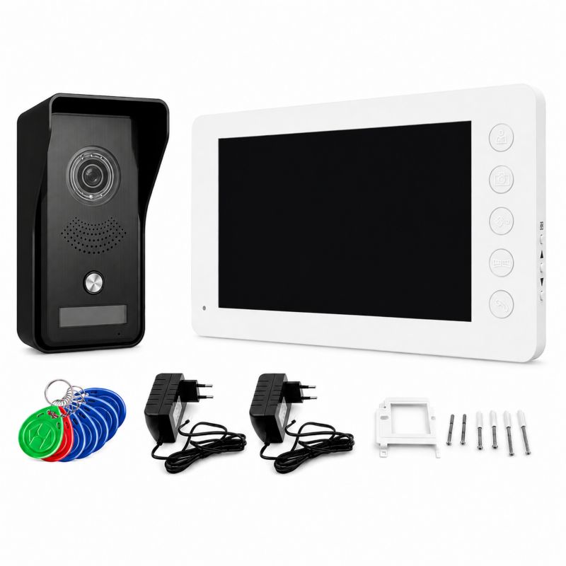 wideodomofon BERNSTEIN VDS-61RU - biały, 7", obsługa 2 wejść, pamięć obrazów, czytnik RFID 1xszt.