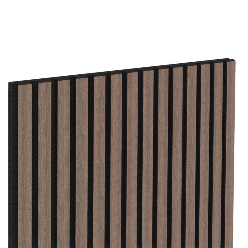 Panel lamelowy akustyczny ścienny Foge drewno 60 x 280 cm orzech