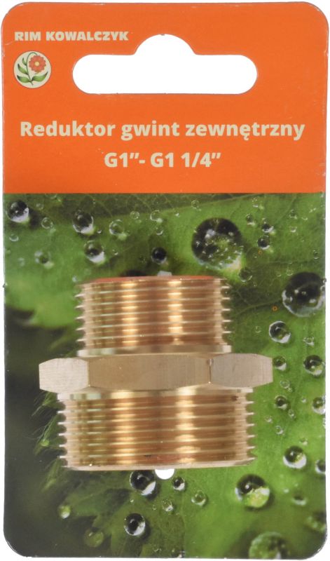 Reduktor mosiężny z gwintem zewnętrznym 1" - 1 1/4"