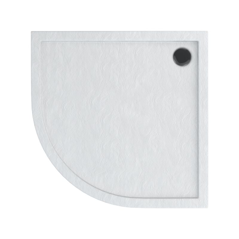 Brodzik półokrągły Schedpol Atla 90 x 90 x 4,5 cm biały strukturalny