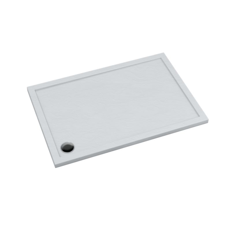 Brodzik prostokątny Schedpol Atla 90 x 120 x 4,5 cm biały strukturalny