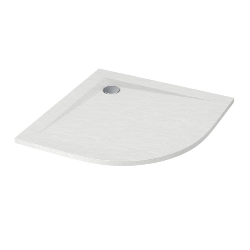 Brodzik kompozytowy Schedpol Minera półokrągły 100 x 100 x 3 cm biały strukturalny
