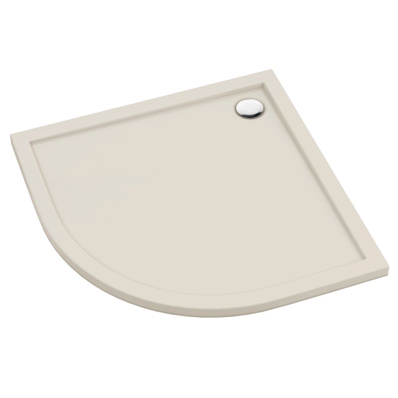 Brodzik Schedpol Atla półokrągły 90 x 4,5 cm kaszmirowy mat