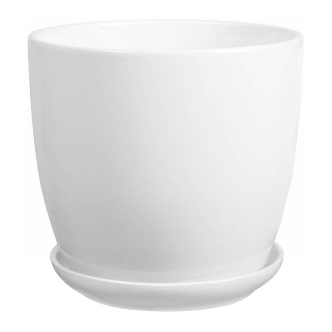 Doniczka z podstawką 20 cm biała