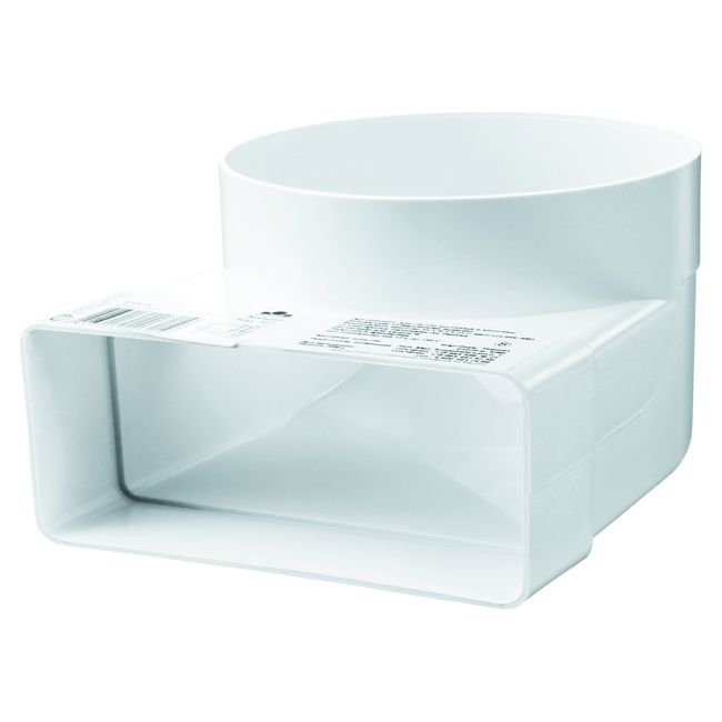 Kolanko łącznikowe Vents 204 x 60 mm 100 mm białe