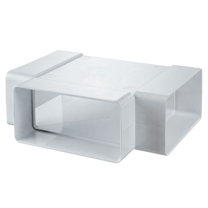 Trójnik poziomy Vents 120 x 60 mm biały