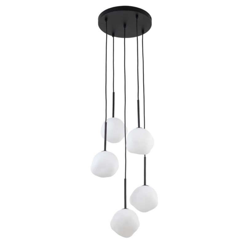 Lampa wisząca Tk Lighting Misty 5 x G9 biało-czarna