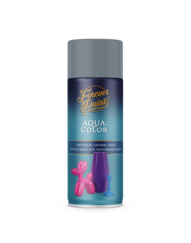 Spray wodny uniwersalny Forever Paints szary RAL 7001 400 ml