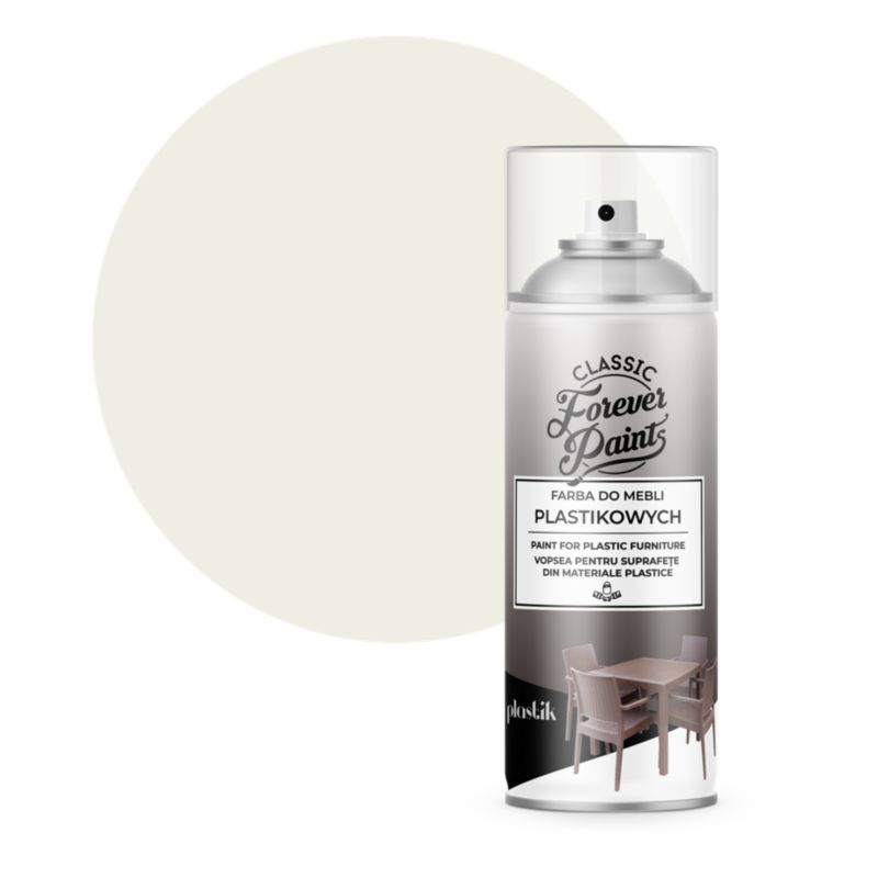 Spray do plastiku Forever Paints biały 400 ml