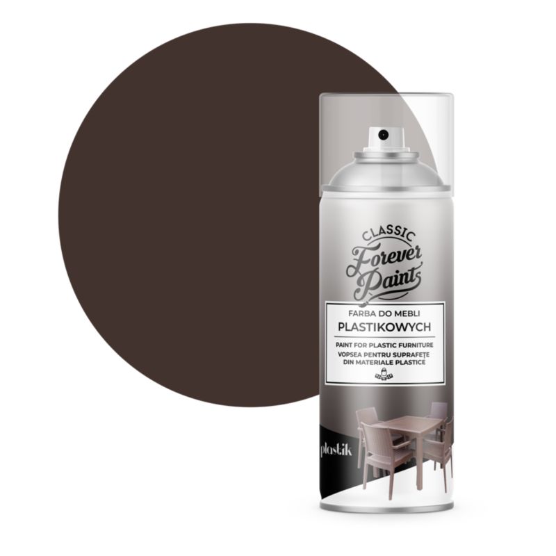 Spray do plastiku Forever Paints brązowy 400 ml