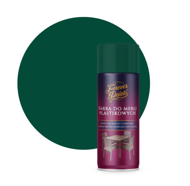 Spray do plastiku Forever Paints zielony 400 ml