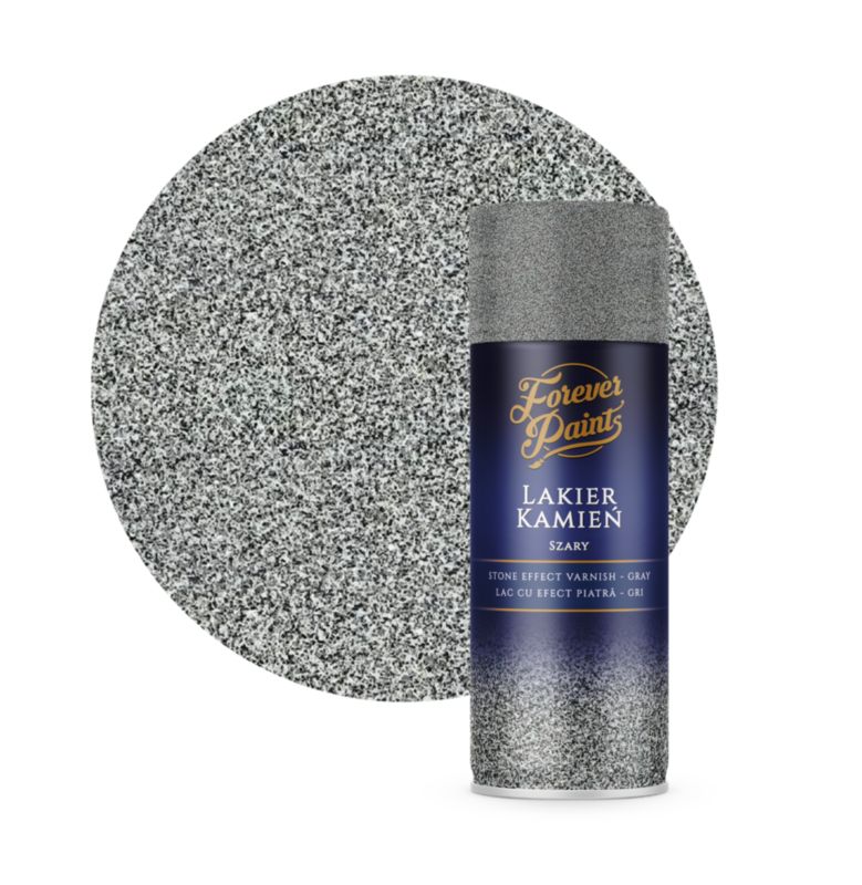 Spray Forever Paints efekt kamienia szary 400 ml